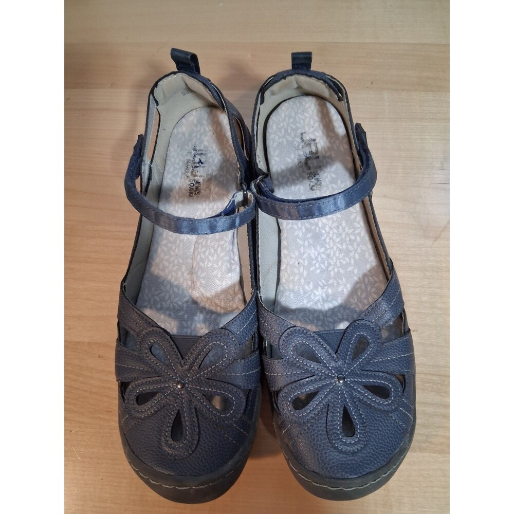 Womens Jambu JBU Wildflower 10 Color Strap Shoes Sandals Flat Blue READ